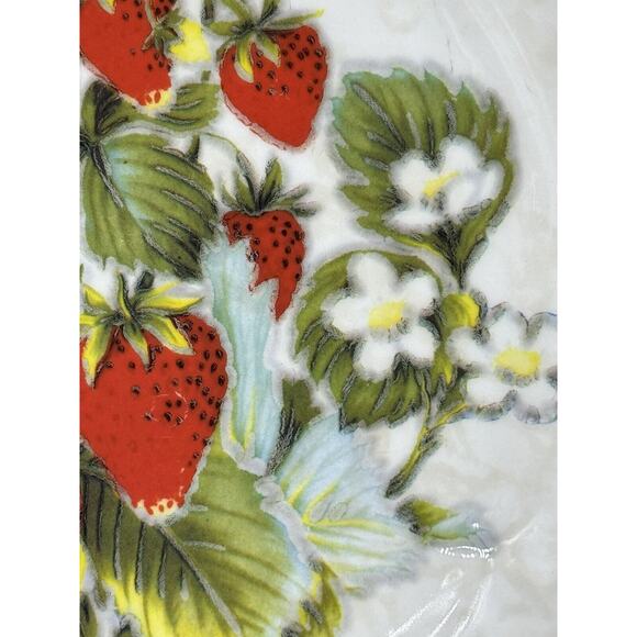 Vintage Ceramic Serving Bowl, Garantito Per Alimenti, Hand Painted Strawberries - Picture 8 of 16